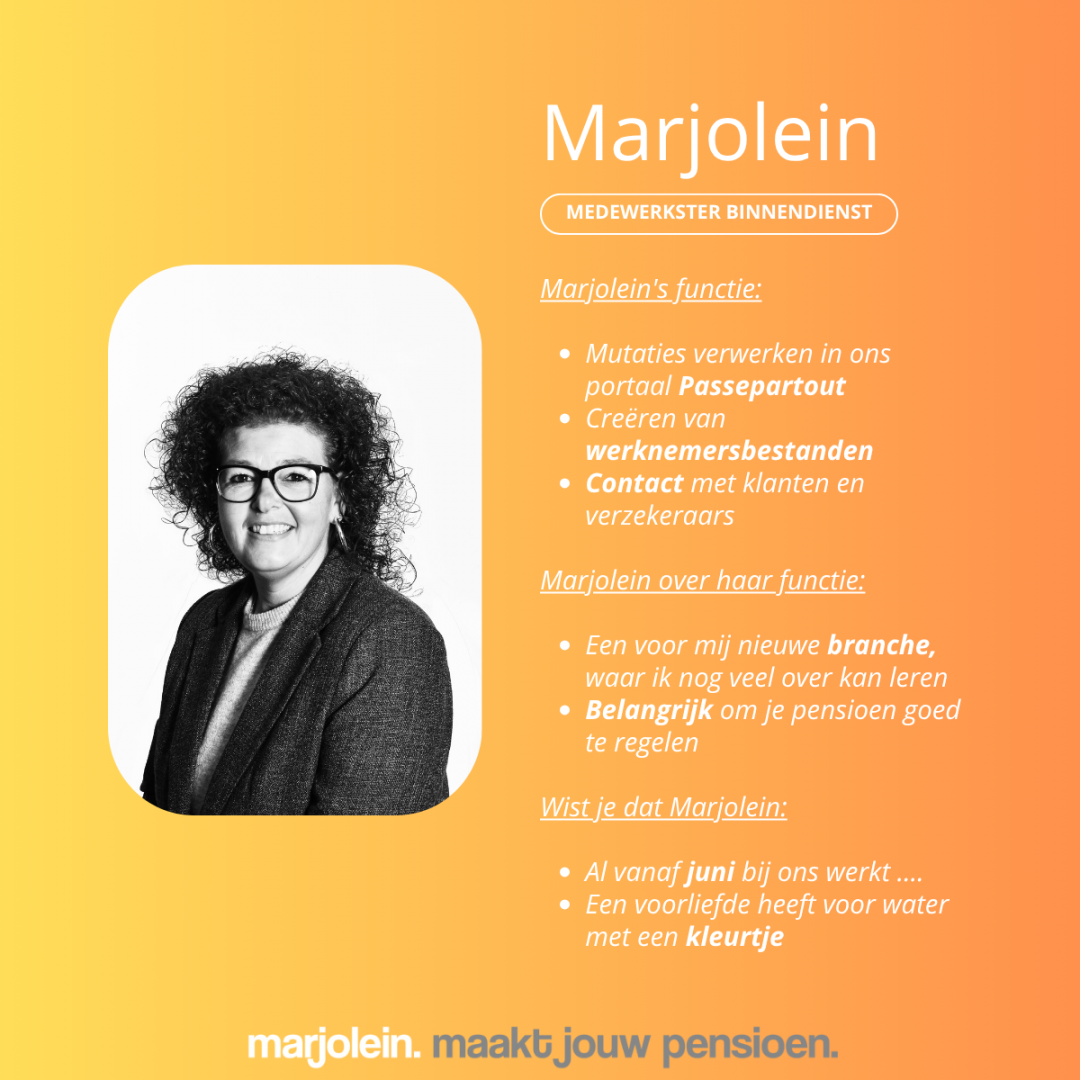 Marjolein @ Polaris Pensioenen Marjolein @ Polaris Pensioenen